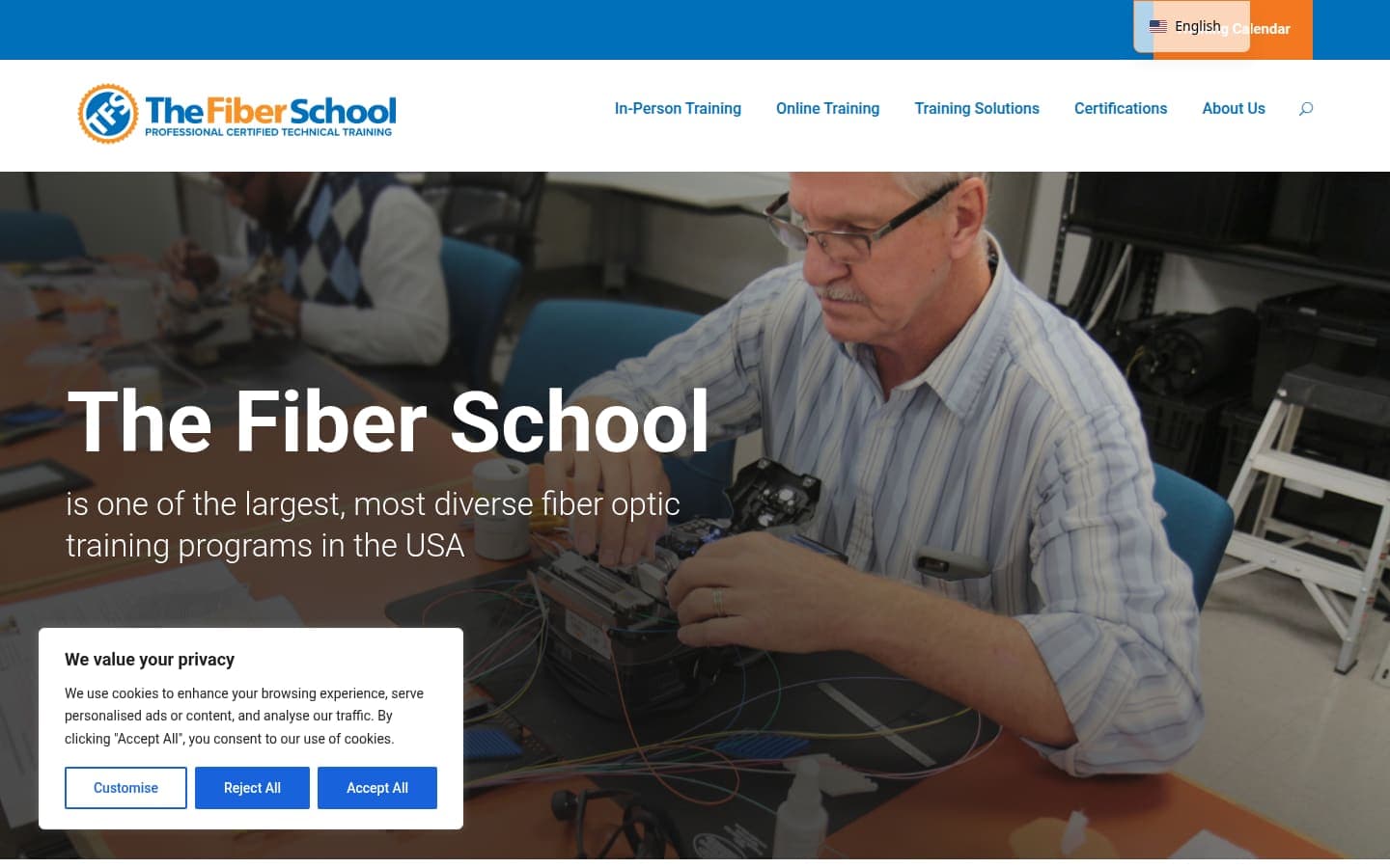 The Fiber School homepage at thefiberschool.com